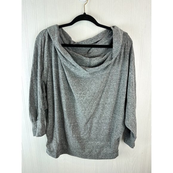 We The Free Gray Cowl Neck yLong Sleeve top Size medium - Picture 1 of 4